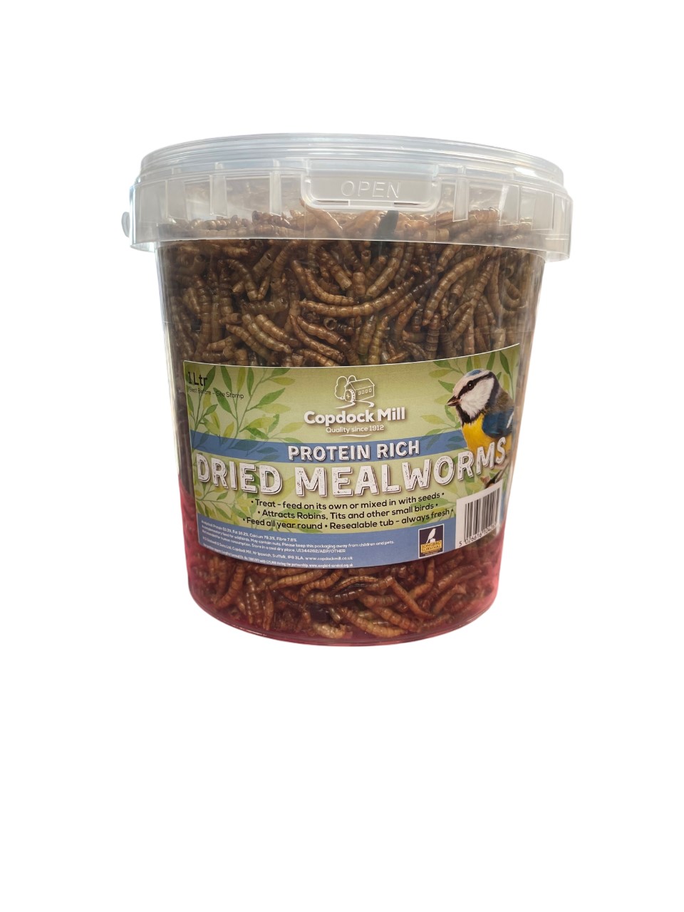Copdock Mill Protein Rich Dried Mealworms 1 L