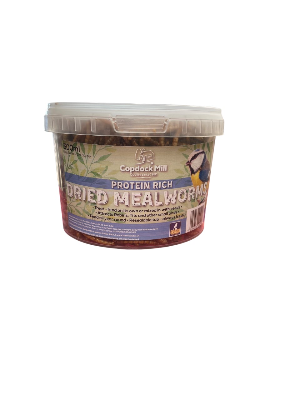 Copdock Mill Protein Rich Dried Mealworms 500ml