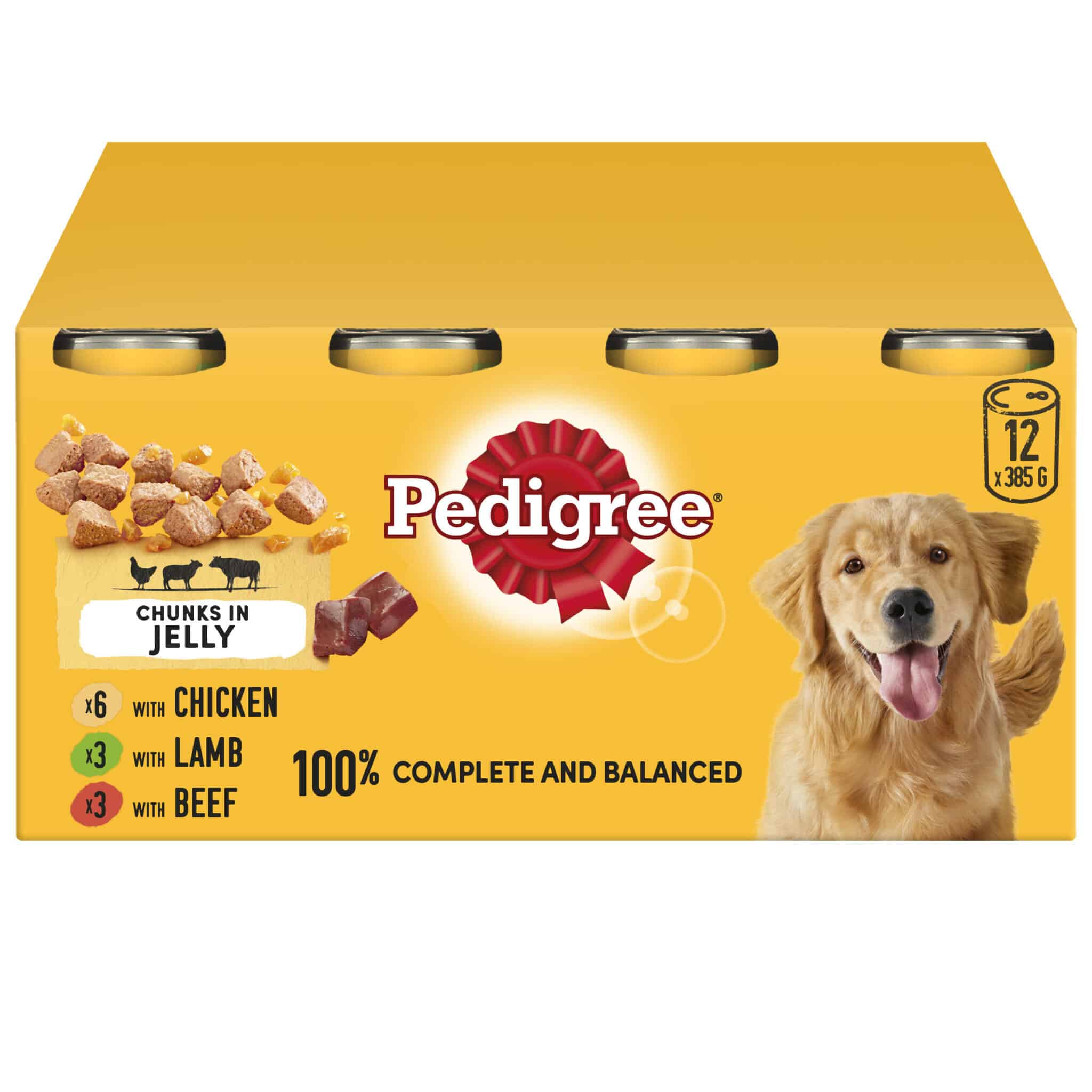 Pedigree Meaty Meals In Jelly 12x100g (Chicken, Lamb, Beef)