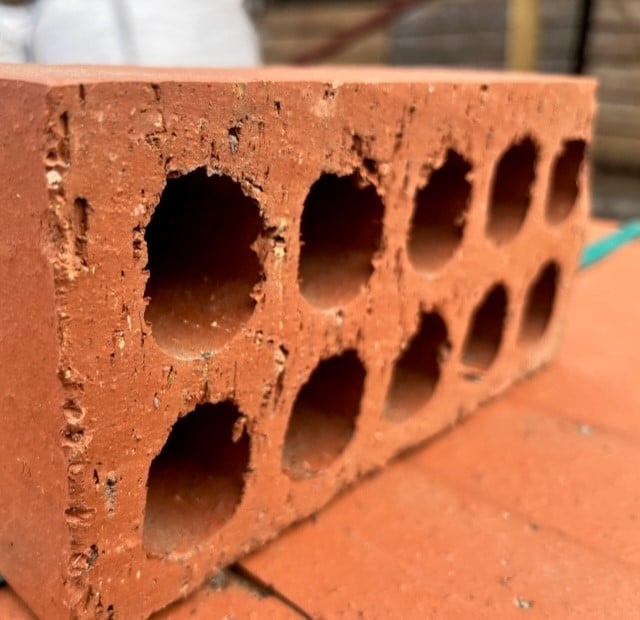 Red Perforated Class B Semi-Engineering Brick