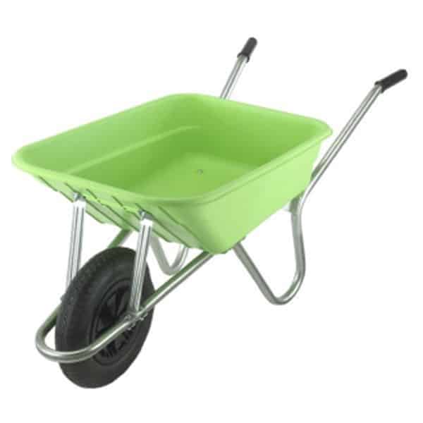 Shire Plastic 85L Wheelbarrow with Puncture Proof Tyre - Lime Green