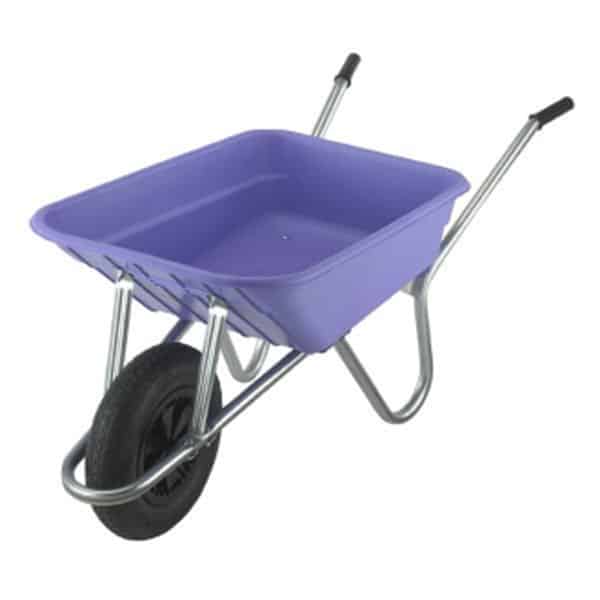 Shire Plastic 85L Wheelbarrow with Puncture Proof Tyre - Lilac