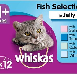 Whiskas Pouches - Senior Fish Selection Jelly 100g 12-Pack