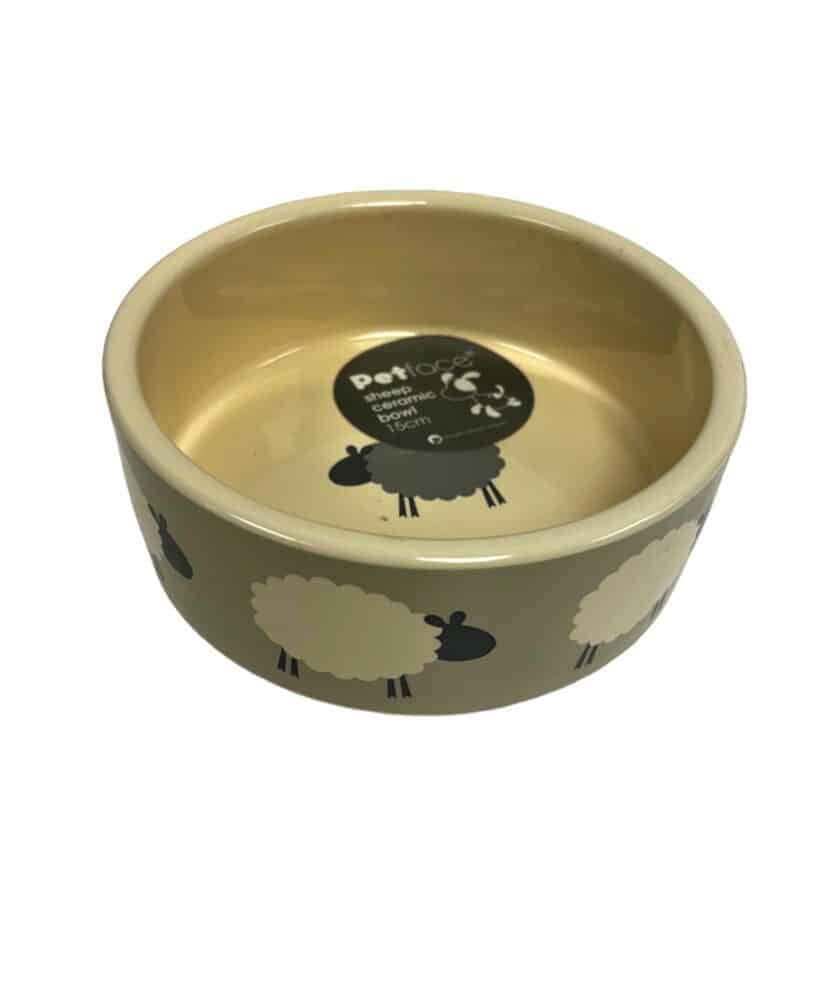 Pet Face Sheep Ceramic Bowl 15cm
