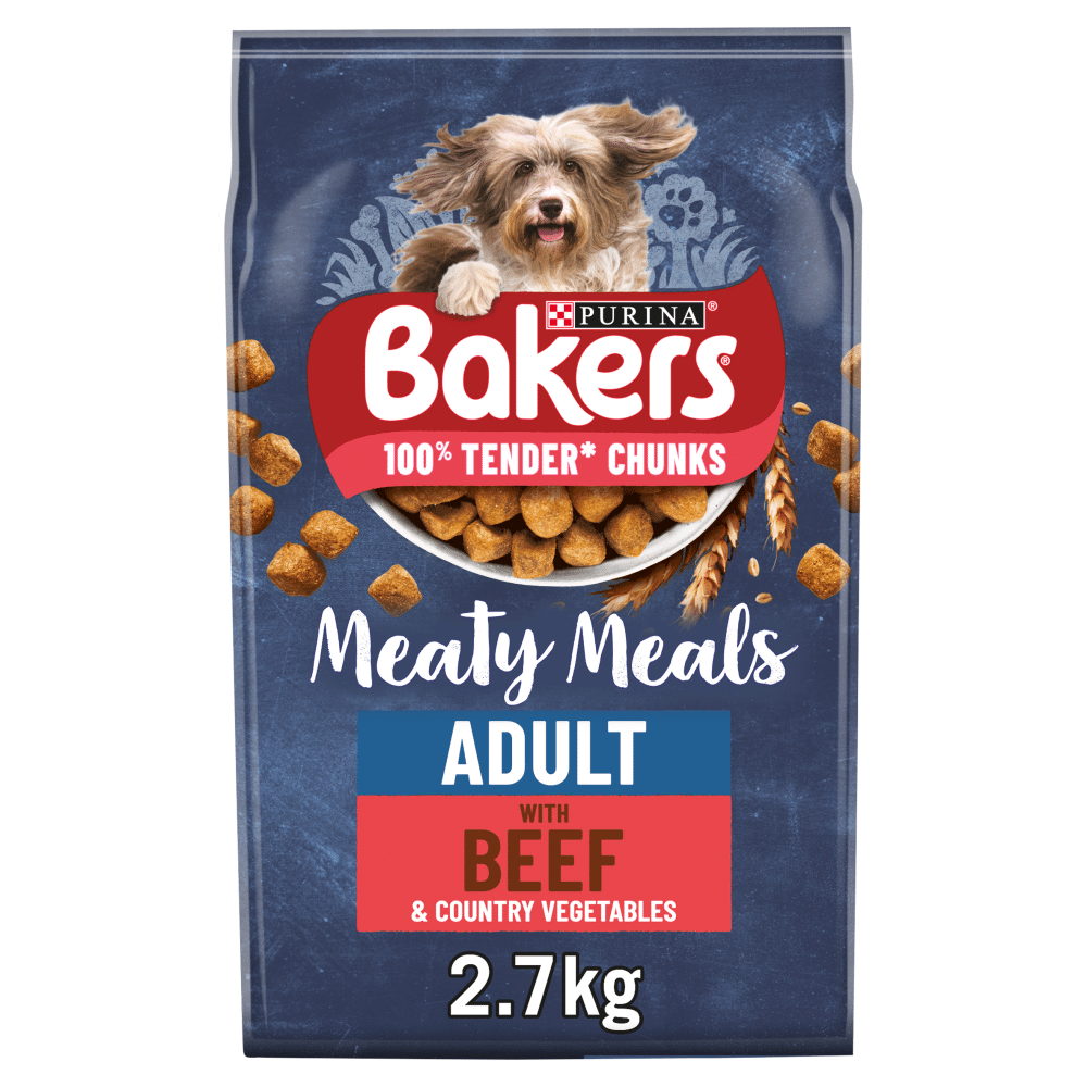 Bakers Meaty Meals Adult With Beef 2.7kg