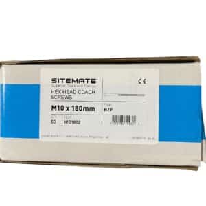 Coach Screw M10 x 180 (50 in Box)