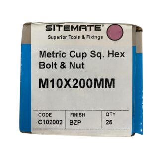 Coach Bolt M10 x 200mm (20 in Box)